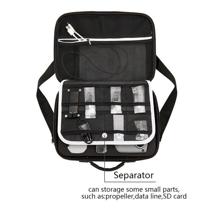 Portable Single Shoulder Storage Travel Carrying Cover Case Box with Baffle Separator for DJI Air 2S(Black + Black Liner) - Carry Cases & Bags by buy2fix | Online Shopping UK | buy2fix