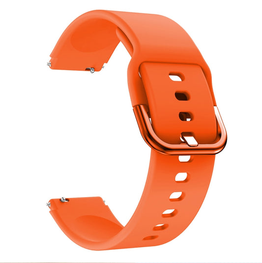 For Xiaomi Mi Watch Electroplating Buckle Silicone Watch Band(Orange) - Watch Bands by buy2fix | Online Shopping UK | buy2fix