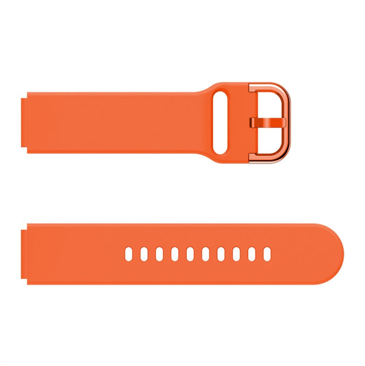 For Xiaomi Mi Watch Electroplating Buckle Silicone Watch Band(Orange) - Watch Bands by buy2fix | Online Shopping UK | buy2fix