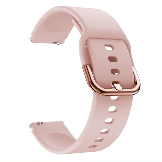 For Xiaomi Mi Watch Electroplating Buckle Silicone Watch Band(Pink) - Watch Bands by buy2fix | Online Shopping UK | buy2fix