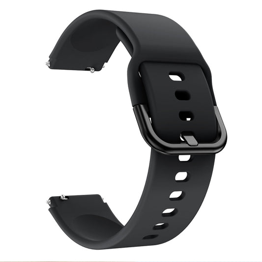 For Xiaomi Mi Watch Electroplating Buckle Silicone Watch Band(Black) - Watch Bands by buy2fix | Online Shopping UK | buy2fix