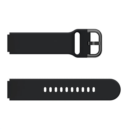For Xiaomi Mi Watch Electroplating Buckle Silicone Watch Band(Black) - Watch Bands by buy2fix | Online Shopping UK | buy2fix