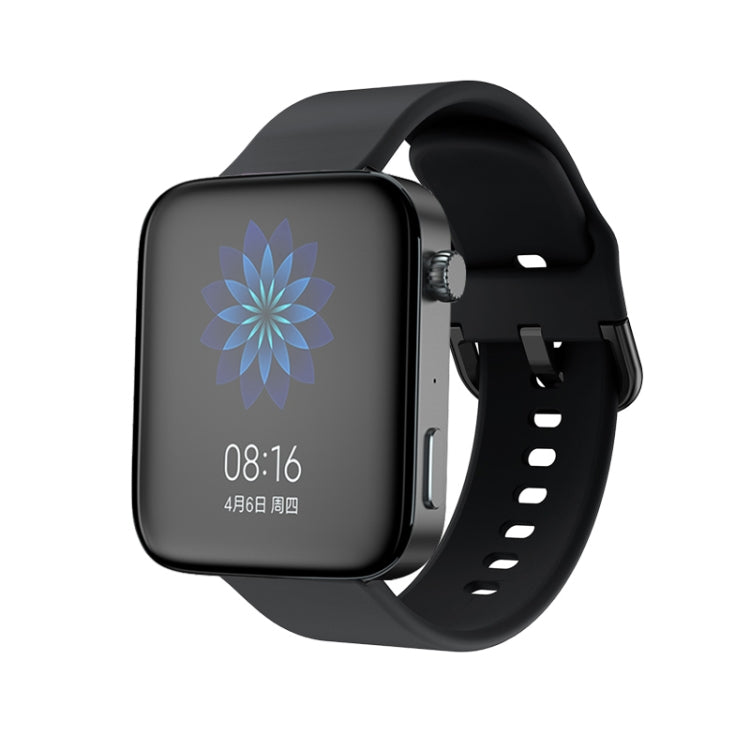 For Xiaomi Mi Watch Electroplating Buckle Silicone Watch Band(Black) - Watch Bands by buy2fix | Online Shopping UK | buy2fix