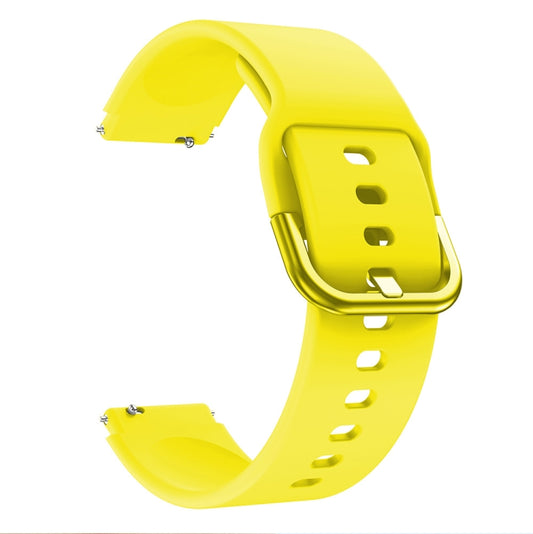 For Xiaomi Mi Watch Electroplating Buckle Silicone Watch Band(Yellow) - Watch Bands by buy2fix | Online Shopping UK | buy2fix