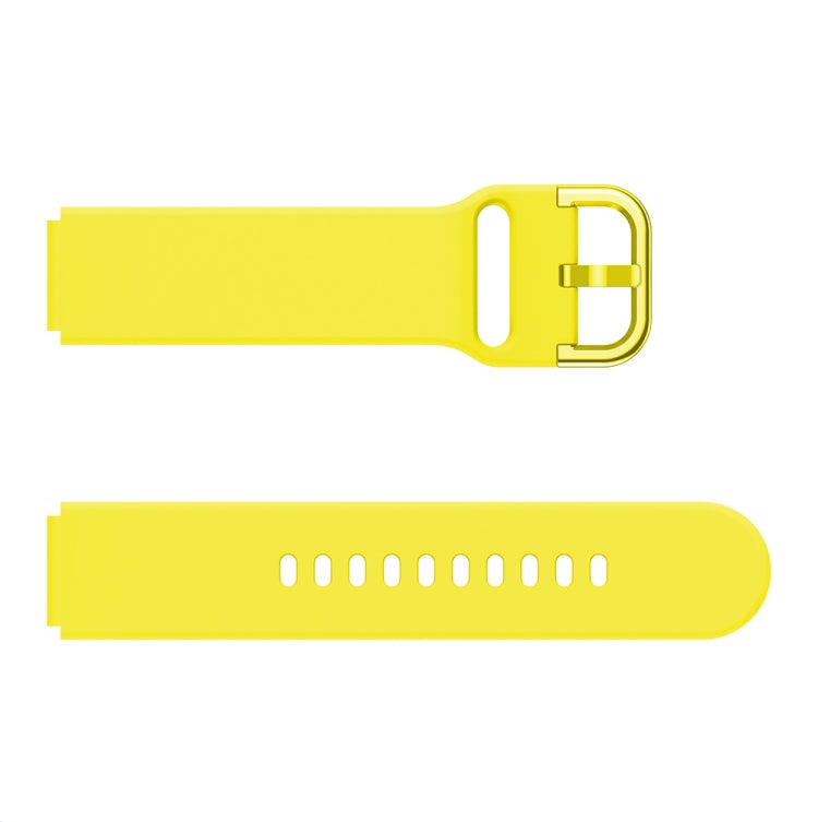 For Xiaomi Mi Watch Electroplating Buckle Silicone Watch Band(Yellow) - Watch Bands by buy2fix | Online Shopping UK | buy2fix