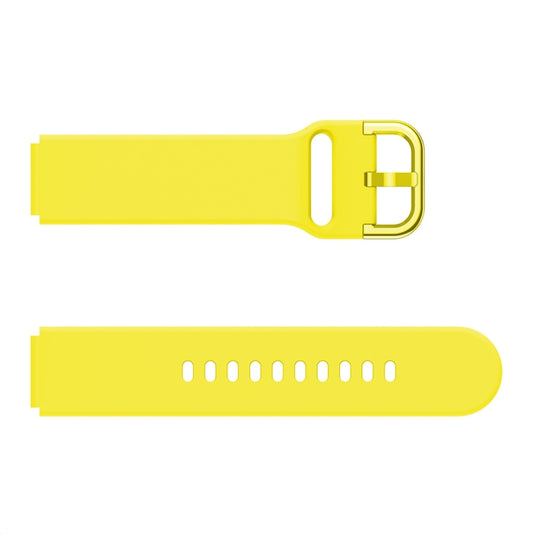 For Xiaomi Mi Watch Electroplating Buckle Silicone Watch Band(Yellow) - Watch Bands by buy2fix | Online Shopping UK | buy2fix