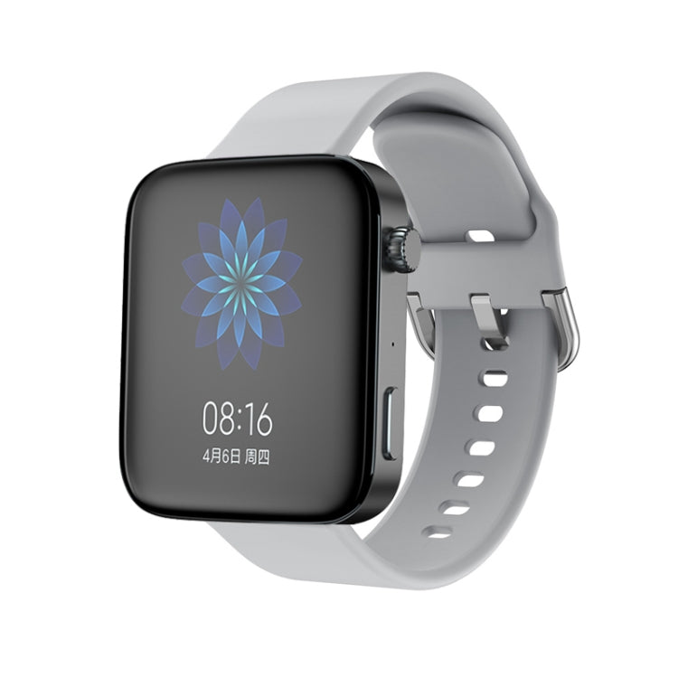 For Xiaomi Mi Watch Electroplating Buckle Silicone Watch Band(Grey) - Watch Bands by buy2fix | Online Shopping UK | buy2fix