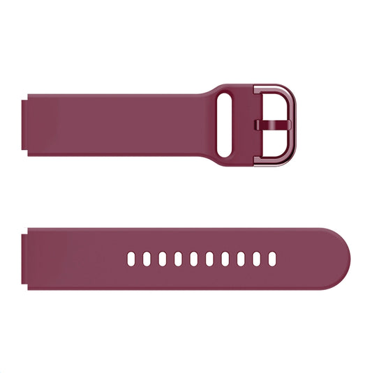 For Xiaomi Mi Watch Electroplating Buckle Silicone Watch Band(Wine Red) - Watch Bands by buy2fix | Online Shopping UK | buy2fix