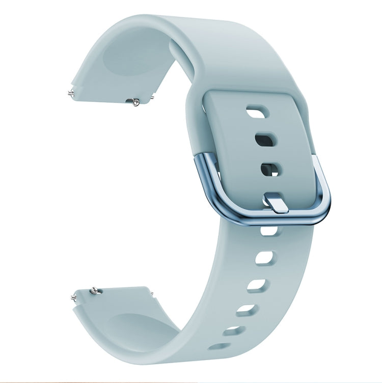 For Xiaomi Mi Watch Electroplating Buckle Silicone Watch Band(Light Blue) - Watch Bands by buy2fix | Online Shopping UK | buy2fix