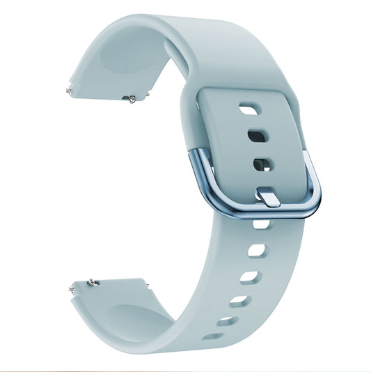 For Xiaomi Mi Watch Electroplating Buckle Silicone Watch Band(Light Blue) - Watch Bands by buy2fix | Online Shopping UK | buy2fix