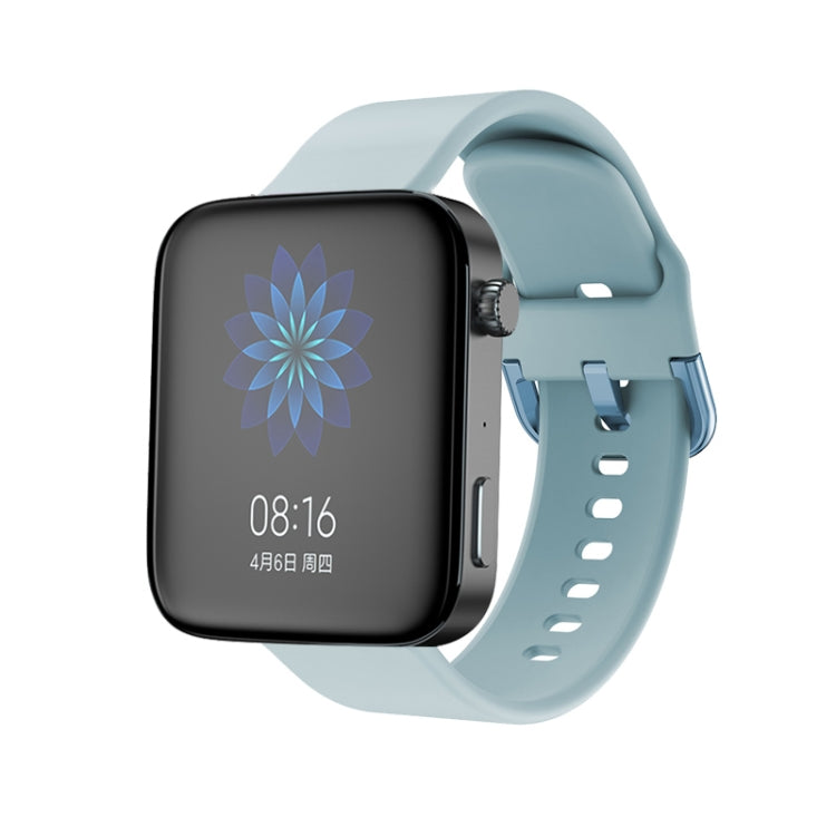 For Xiaomi Mi Watch Electroplating Buckle Silicone Watch Band(Light Blue) - Watch Bands by buy2fix | Online Shopping UK | buy2fix