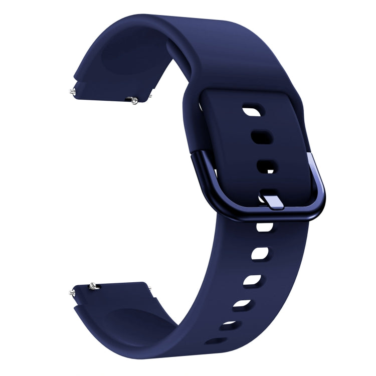 For Xiaomi Mi Watch Electroplating Buckle Silicone Watch Band(Blue) - Watch Bands by buy2fix | Online Shopping UK | buy2fix