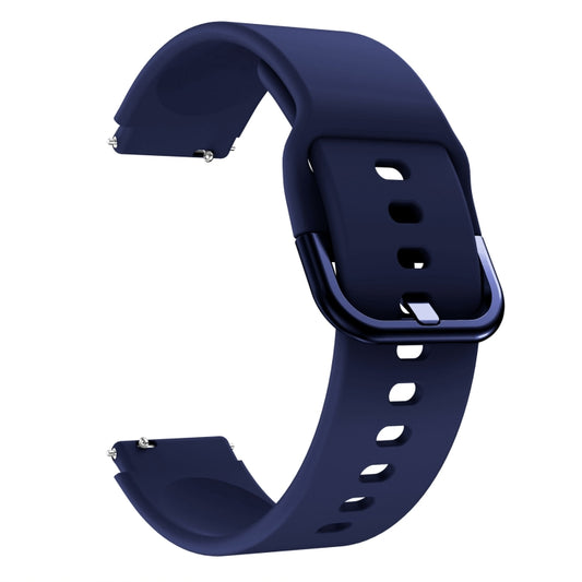 For Xiaomi Mi Watch Electroplating Buckle Silicone Watch Band(Blue) - Watch Bands by buy2fix | Online Shopping UK | buy2fix