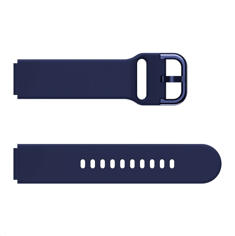For Xiaomi Mi Watch Electroplating Buckle Silicone Watch Band(Blue) - Watch Bands by buy2fix | Online Shopping UK | buy2fix