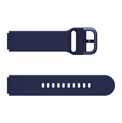For Xiaomi Mi Watch Electroplating Buckle Silicone Watch Band(Blue) - Watch Bands by buy2fix | Online Shopping UK | buy2fix