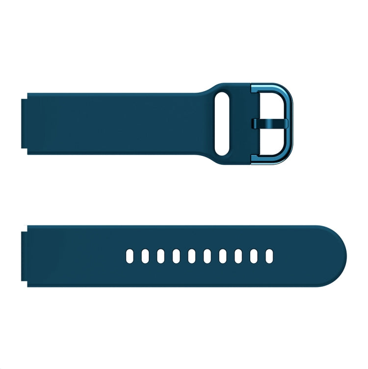 For Xiaomi Mi Watch Electroplating Buckle Silicone Watch Band(Rock Cyan) - Watch Bands by buy2fix | Online Shopping UK | buy2fix