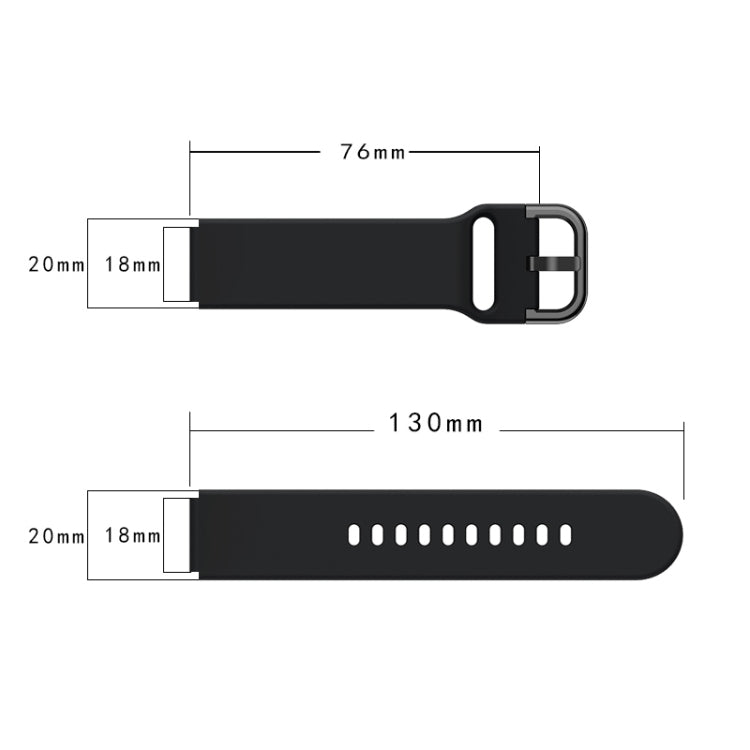 For Xiaomi Mi Watch Electroplating Buckle Silicone Watch Band(Light Blue) - Watch Bands by buy2fix | Online Shopping UK | buy2fix
