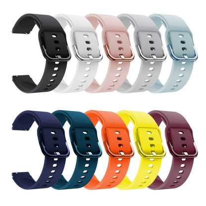 For Xiaomi Mi Watch Electroplating Buckle Silicone Watch Band(Pink) - Watch Bands by buy2fix | Online Shopping UK | buy2fix