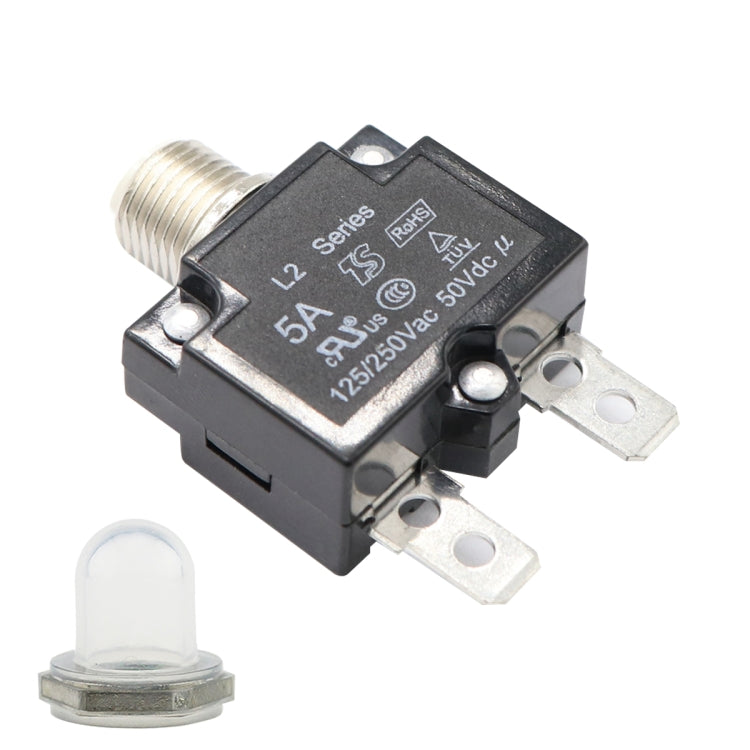 L2 Series 50V Car Overload Protector Manual Reset DC Circuit Breaker with Waterproof Cover, Current:5A - Fuse by buy2fix | Online Shopping UK | buy2fix
