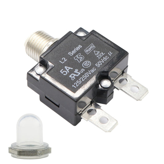L2 Series 50V Car Overload Protector Manual Reset DC Circuit Breaker with Waterproof Cover, Current:5A - Fuse by buy2fix | Online Shopping UK | buy2fix