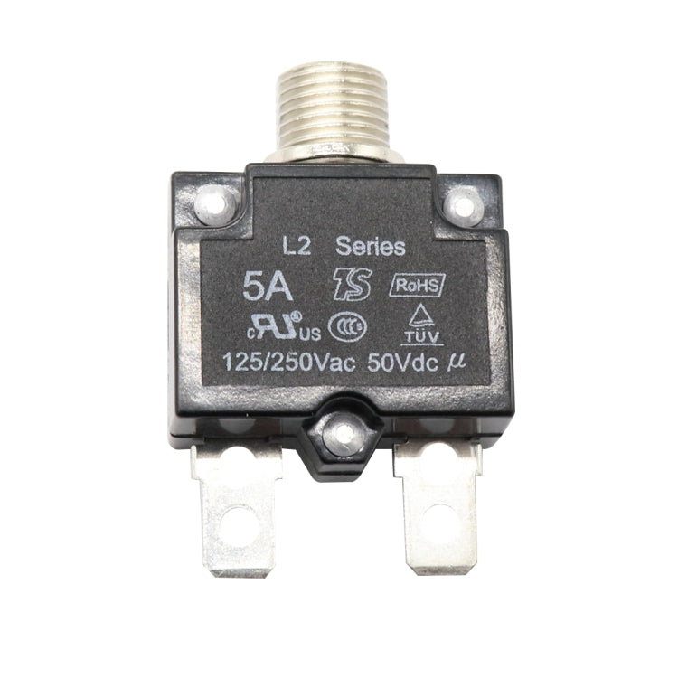 L2 Series 50V Car Overload Protector Manual Reset DC Circuit Breaker with Waterproof Cover, Current:5A - Fuse by buy2fix | Online Shopping UK | buy2fix