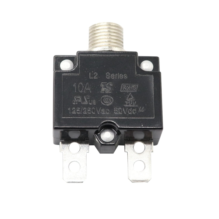 L2 Series 50V Car Overload Protector Manual Reset DC Circuit Breaker with Waterproof Cover, Current:10A - Fuse by buy2fix | Online Shopping UK | buy2fix