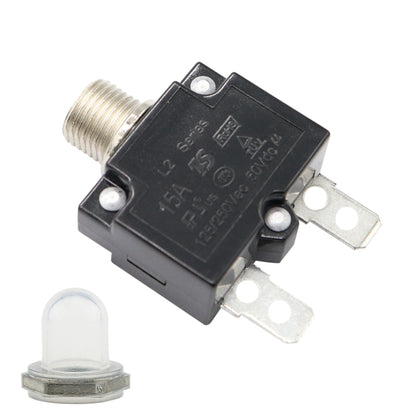L2 Series 50V Car Overload Protector Manual Reset DC Circuit Breaker with Waterproof Cover, Current:15A - Fuse by buy2fix | Online Shopping UK | buy2fix