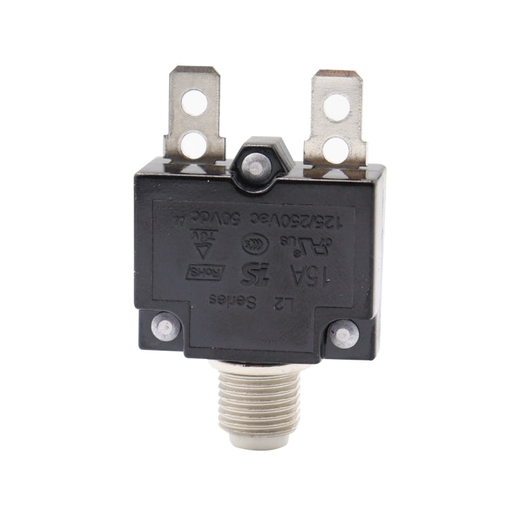 L2 Series 50V Car Overload Protector Manual Reset DC Circuit Breaker with Waterproof Cover, Current:15A - Fuse by buy2fix | Online Shopping UK | buy2fix