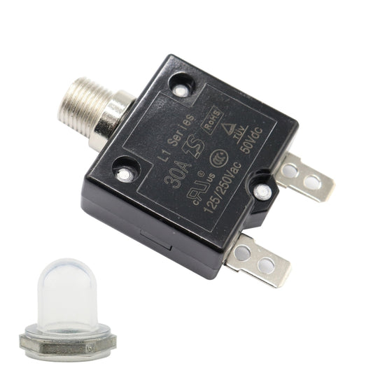 L2 Series 50V Car Overload Protector Manual Reset DC Circuit Breaker with Waterproof Cover, Current:30A - Fuse by buy2fix | Online Shopping UK | buy2fix