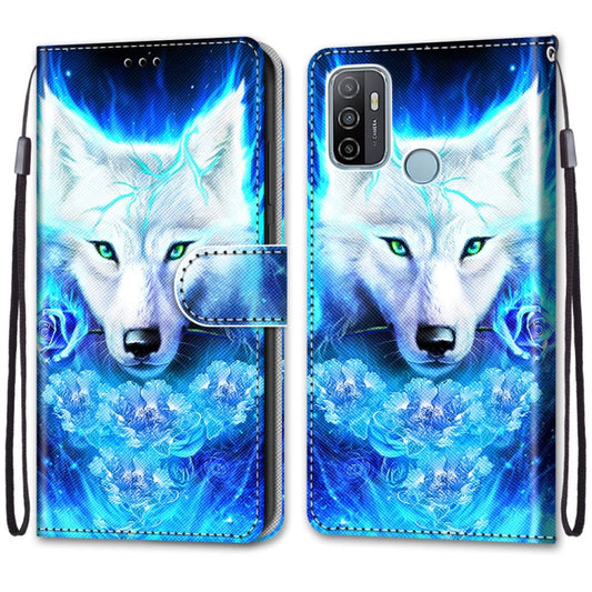 For OPPO A53 4G(2020) / A53s / A32 / A33 (2020) Coloured Drawing Cross Texture Horizontal Flip PU Leather Case with Holder & Card Slots & Wallet & Lanyard(Dick Rose Wolf) by buy2fix