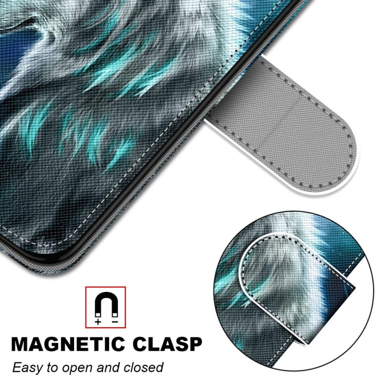 For Samsung Galaxy F62 / M62 Coloured Drawing Cross Texture Horizontal Flip PU Leather Case with Holder & Card Slots & Wallet & Lanyard(Pensive Wolf) by buy2fix