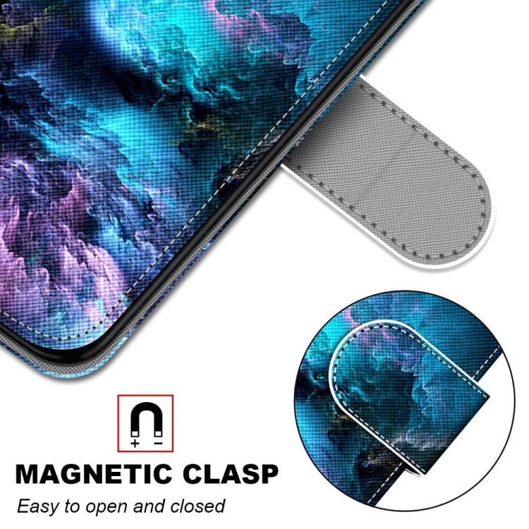 For Samsung Galaxy S21 FE Coloured Drawing Cross Texture Horizontal Flip PU Leather Case with Holder & Card Slots & Wallet & Lanyard(Colorful Clouds) by buy2fix