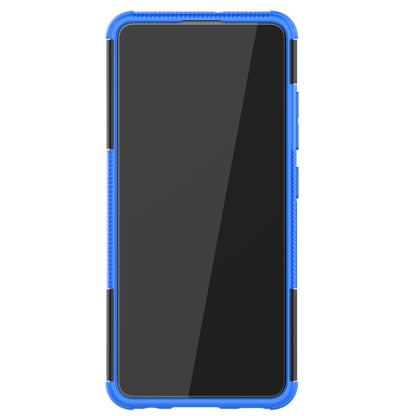 For Samsung Galaxy A32 4G Tire Texture Shockproof TPU+PC Protective Case with Holder(Blue) by buy2fix