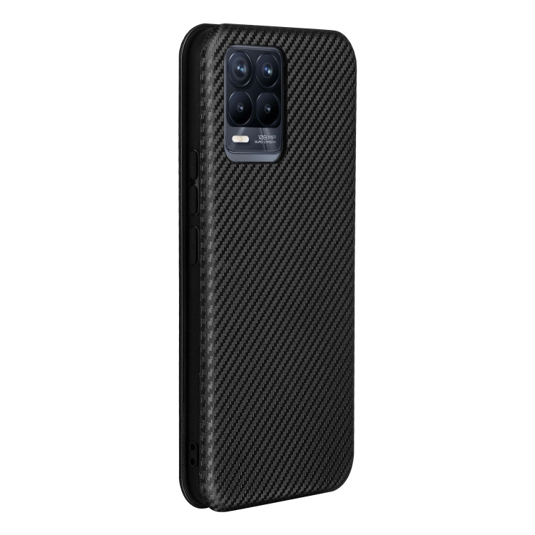 For OPPO Realme 8 / 8 Pro Carbon Fiber Texture Horizontal Flip TPU + PC + PU Leather Case with Card Slot(Black) - Realme Cases by buy2fix | Online Shopping UK | buy2fix