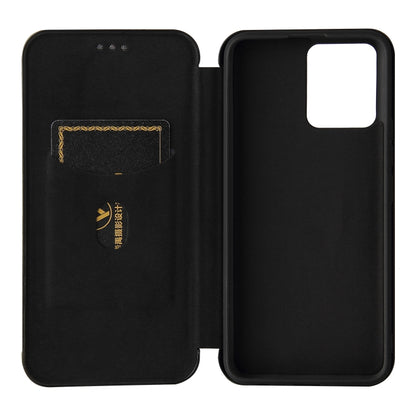 For OPPO Realme 8 / 8 Pro Carbon Fiber Texture Horizontal Flip TPU + PC + PU Leather Case with Card Slot(Black) - Realme Cases by buy2fix | Online Shopping UK | buy2fix
