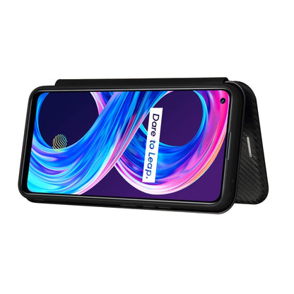 For OPPO Realme 8 / 8 Pro Carbon Fiber Texture Horizontal Flip TPU + PC + PU Leather Case with Card Slot(Black) - Realme Cases by buy2fix | Online Shopping UK | buy2fix
