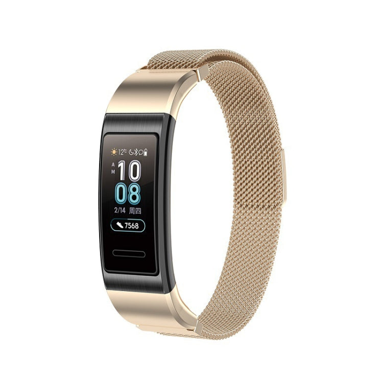 For Huawei Band 3 Pro / 4 Pro Milanese Watch Band(Champagne Gold) by buy2fix