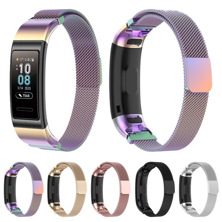 For Huawei Band 3 Pro / 4 Pro Milanese Watch Band(Rose Pink) by buy2fix