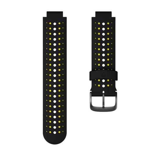 For Garmin Forerunner 220 Two-color Silicone Watch Band(Black Yellow) - Watch Bands by buy2fix | Online Shopping UK | buy2fix