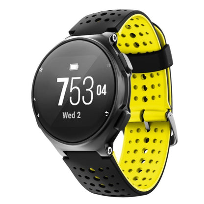 For Garmin Forerunner 220 Two-color Silicone Watch Band(Black Yellow) - Watch Bands by buy2fix | Online Shopping UK | buy2fix