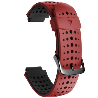 For Garmin Forerunner 220 Two-color Silicone Watch Band(Red Black) - Watch Bands by buy2fix | Online Shopping UK | buy2fix