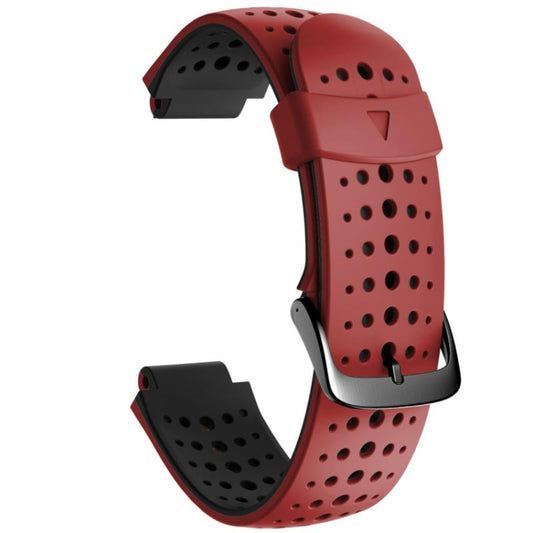 For Garmin Forerunner 220 Two-color Silicone Watch Band(Red Black) - Watch Bands by buy2fix | Online Shopping UK | buy2fix