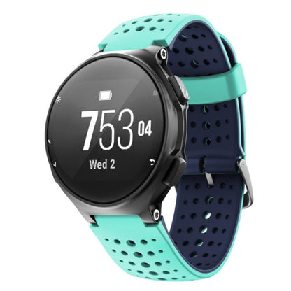 For Garmin Forerunner 220 Two-color Silicone Watch Band(Mint Green Blue) - Watch Bands by buy2fix | Online Shopping UK | buy2fix
