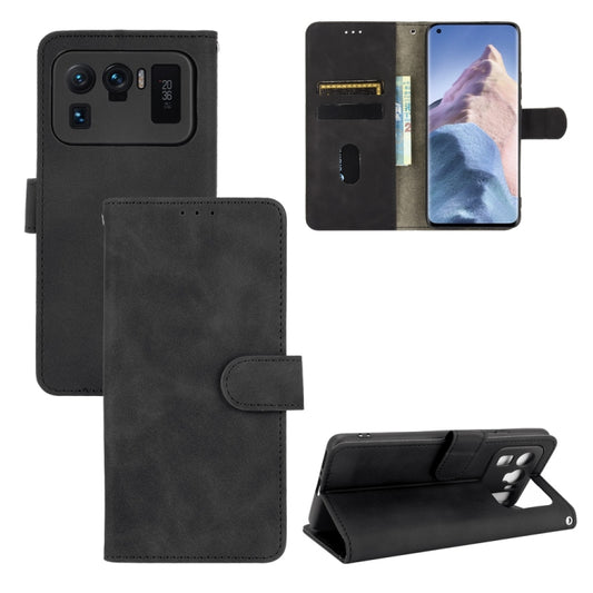 For Xiaomi Mi 11 Ultra Solid Color Skin Feel Magnetic Buckle Horizontal Flip Calf Texture PU Leather Case with Holder & Card Slots & Wallet(Black) - Xiaomi Cases by buy2fix | Online Shopping UK | buy2fix
