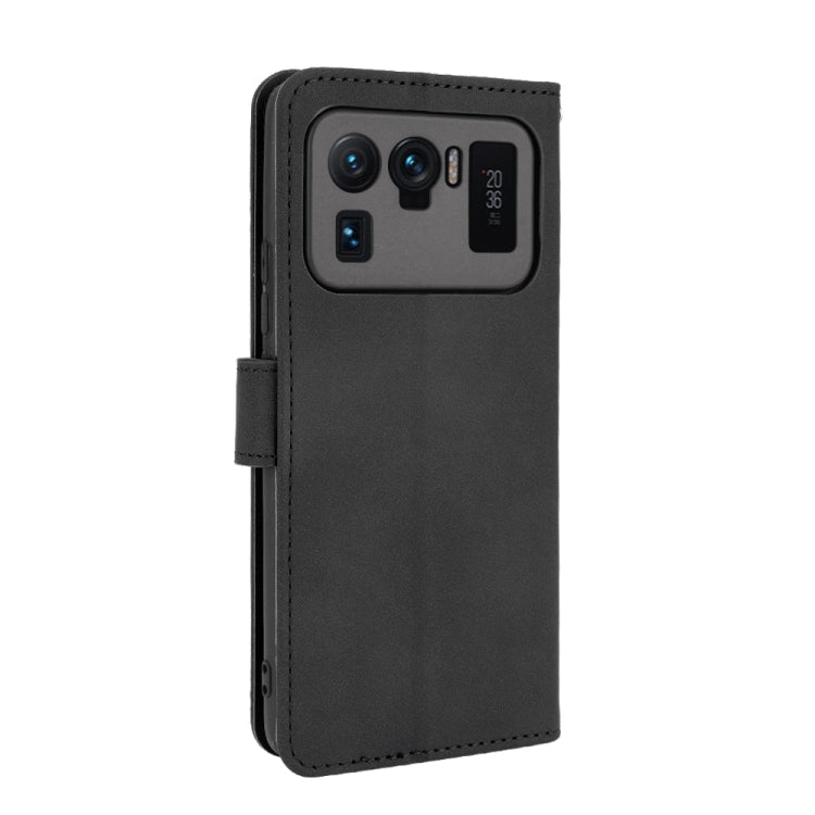 For Xiaomi Mi 11 Ultra Solid Color Skin Feel Magnetic Buckle Horizontal Flip Calf Texture PU Leather Case with Holder & Card Slots & Wallet(Black) - Xiaomi Cases by buy2fix | Online Shopping UK | buy2fix