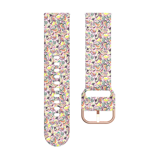 For Samsung Galaxy Watch 42mm Silicone Printing Watch Band(Fireworks) - Watch Bands by buy2fix | Online Shopping UK | buy2fix