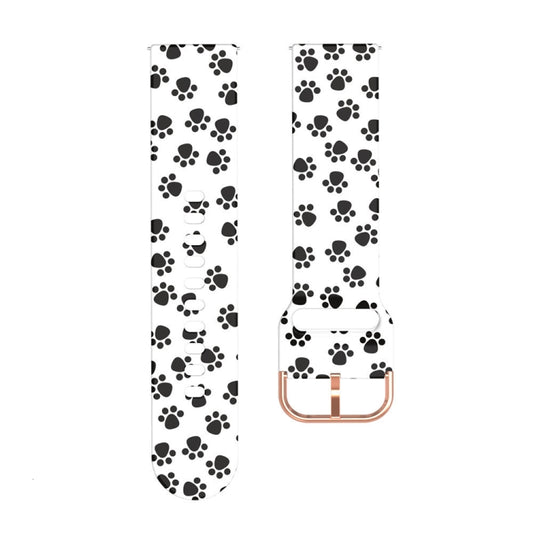 For Samsung Galaxy Watch 42mm Silicone Printing Watch Band(Paw Print) - Watch Bands by buy2fix | Online Shopping UK | buy2fix