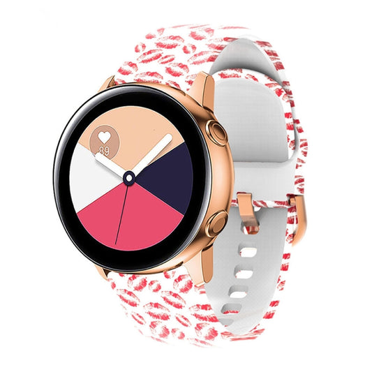 For Samsung Galaxy Watch 42mm Silicone Printing Watch Band(Red Lips) - Watch Bands by buy2fix | Online Shopping UK | buy2fix