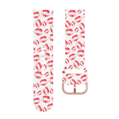 For Samsung Galaxy Watch 42mm Silicone Printing Watch Band(Red Lips) - Watch Bands by buy2fix | Online Shopping UK | buy2fix