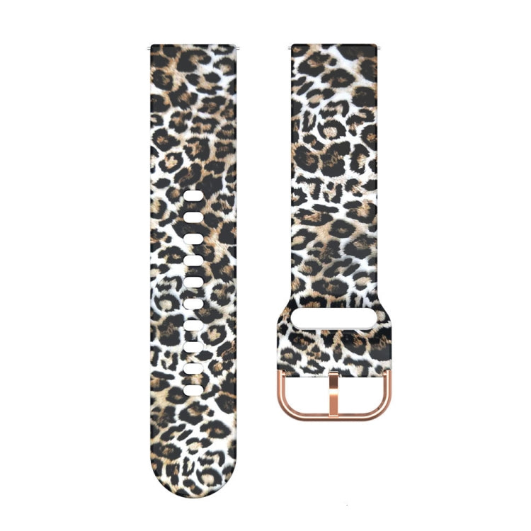 For Samsung Galaxy Watch 42mm Silicone Printing Watch Band(Brown Leopard) - Watch Bands by buy2fix | Online Shopping UK | buy2fix